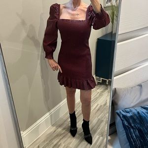 7 for all mankind Faux leather mini dress